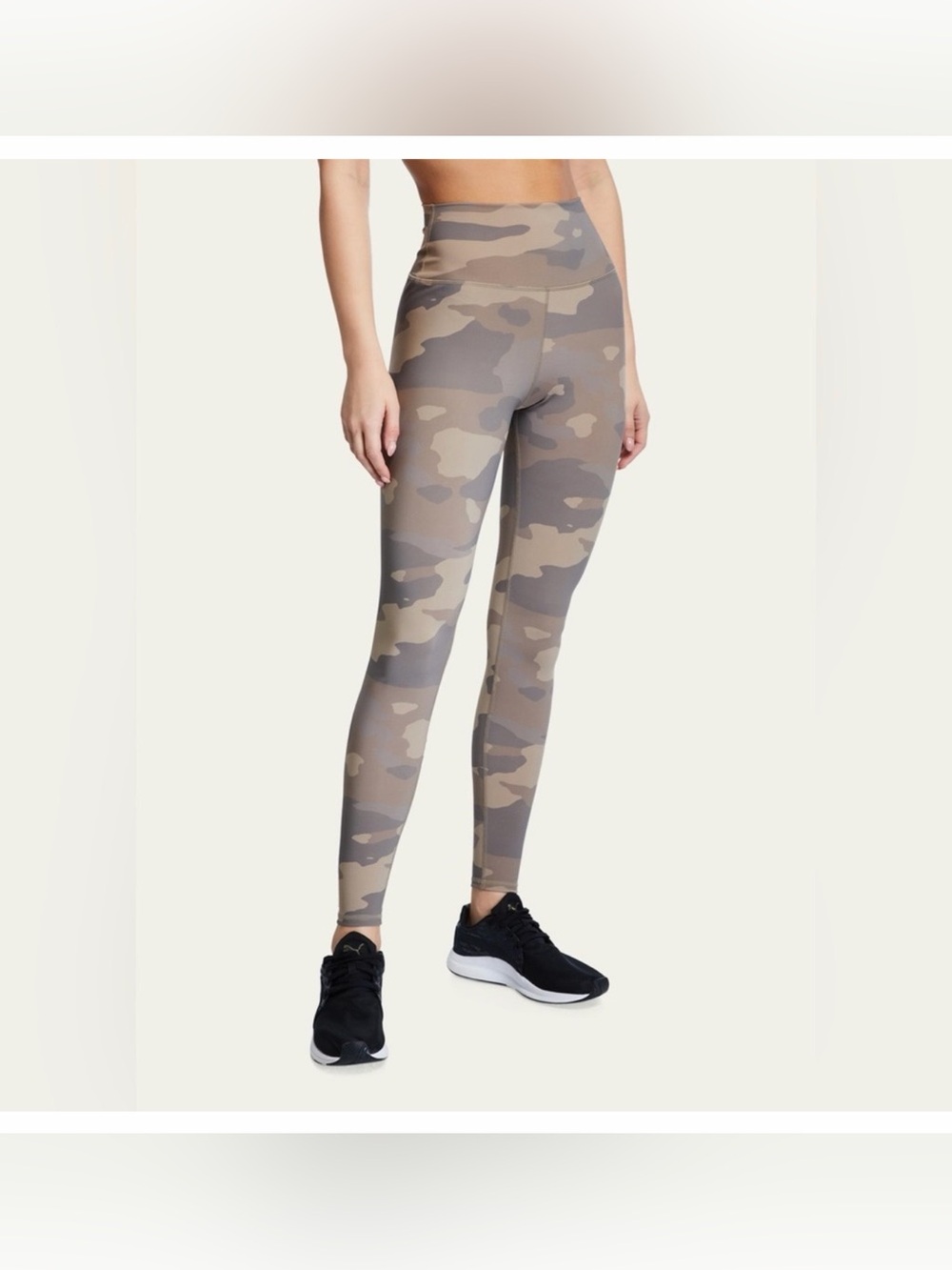 ALO Yoga Vapor High-Rise Camo in Beige and Taupe Leggings Size L
